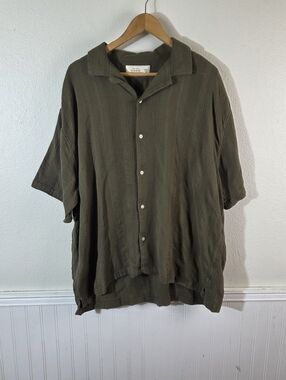 Stylish Abercrombie & Fitch Summer Linen Blend button-front shirt men’s sz XXL